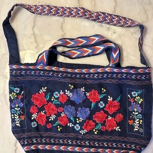 Johnny Was JWLA Embroidered Tote Bag